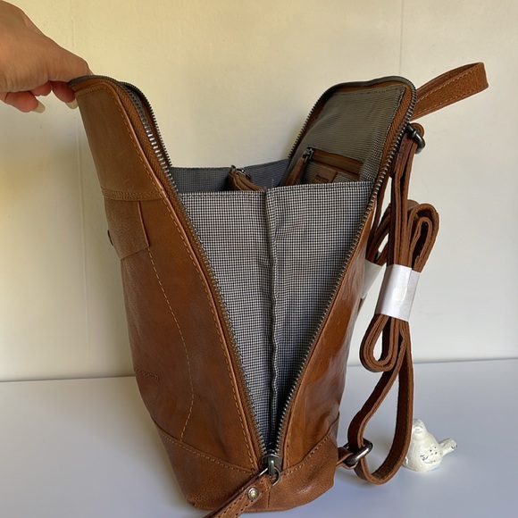 Spikes & Sparrow Brown Leather Backpack - Picture 13 of 16